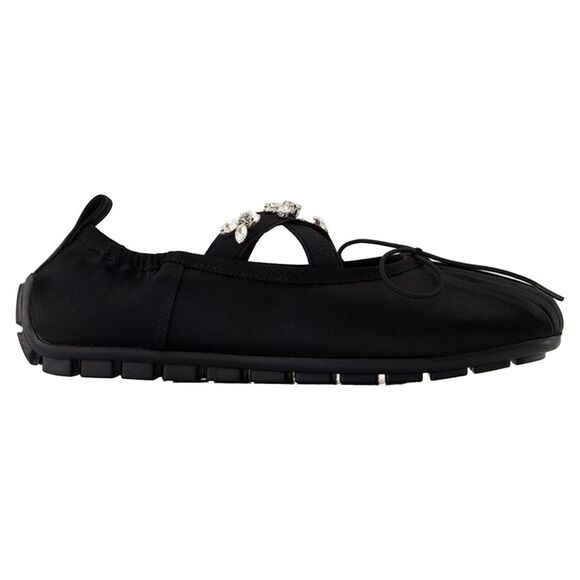 Simone Rocha | Shoes | Grip Ballerinas Simone Rocha Satin Black | Poshmark